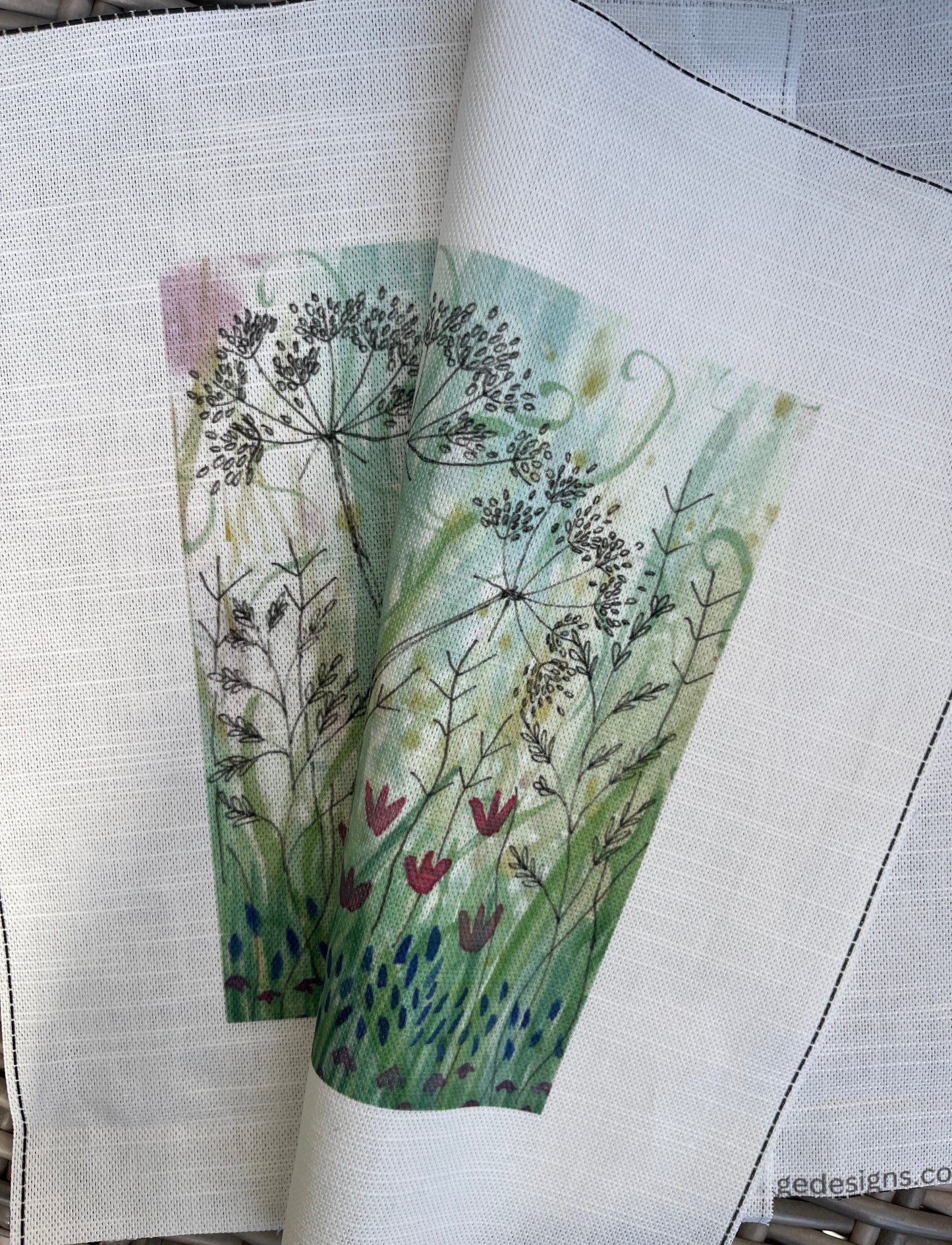 Spring Wild Flowers & Grasses embroidery kit