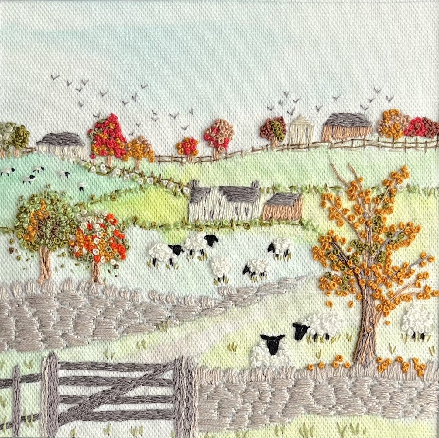 Yorkshire Dales in Autumn : Hand embroidery Kit