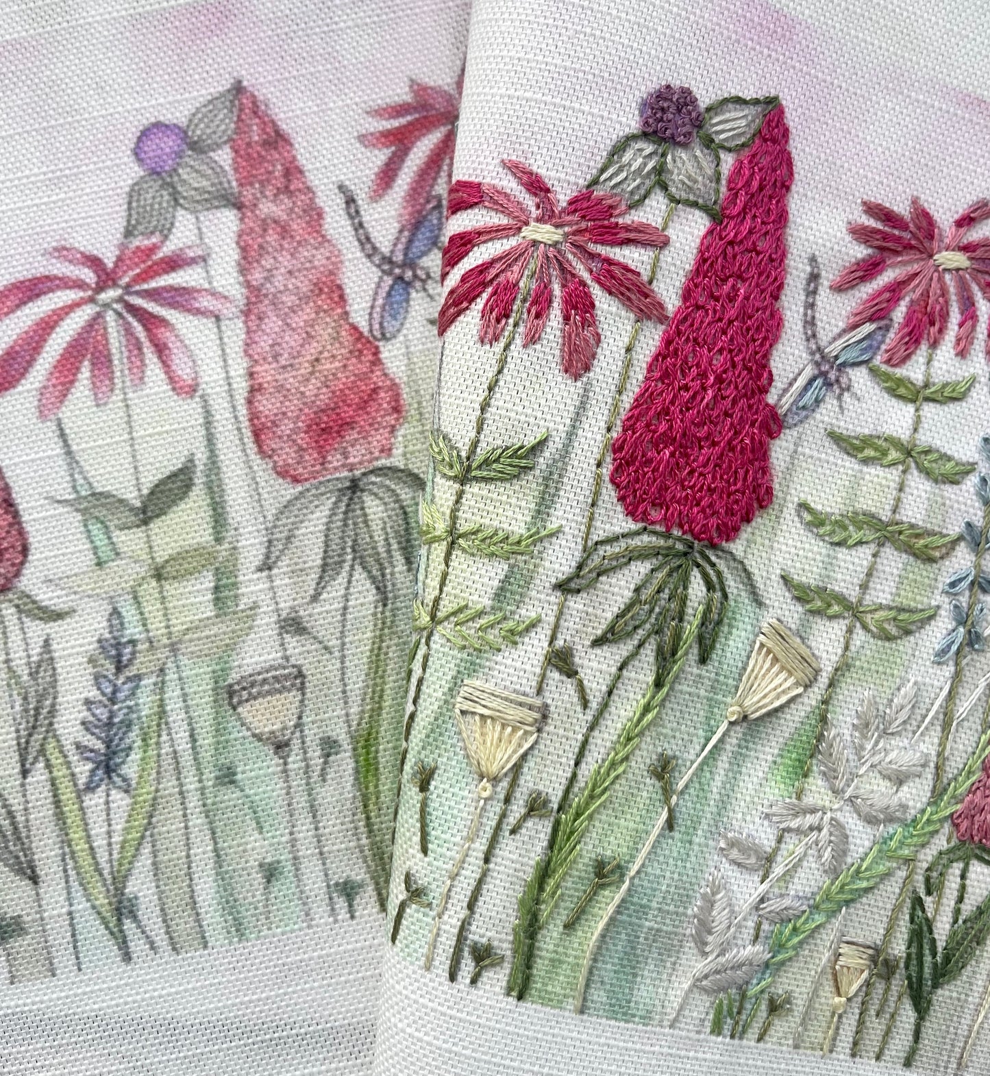 Lupins & Cow Parsley Linen Panel