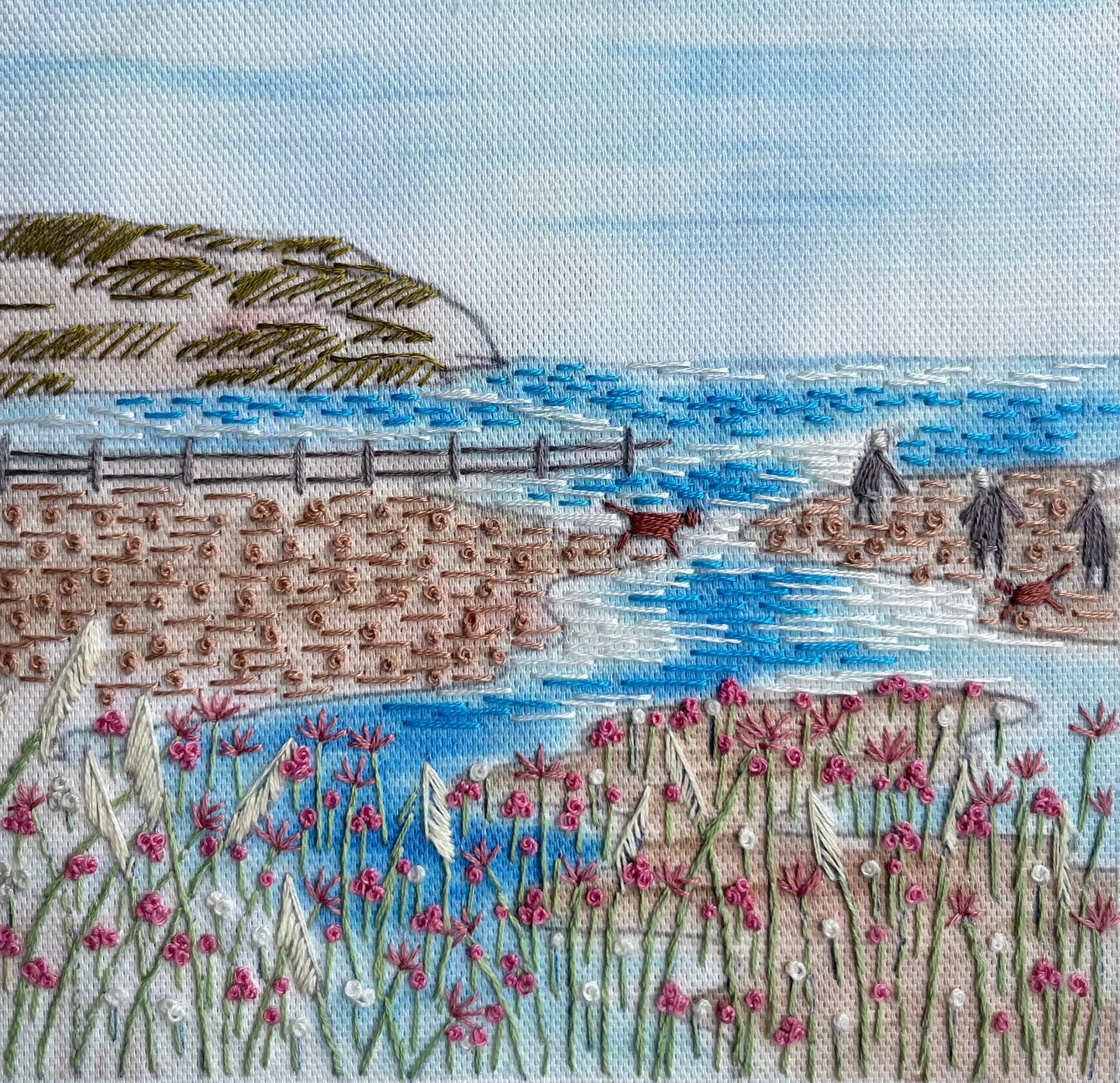 The Beach Walk Embroidery Kit