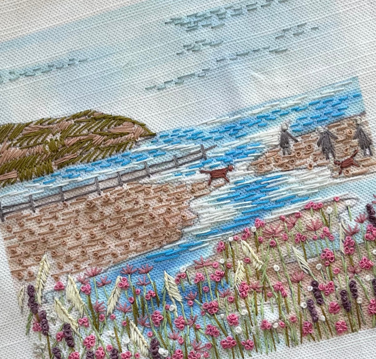 The Beach Walk Embroidery Kit
