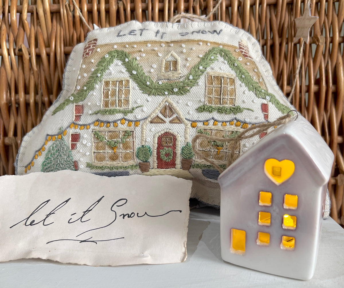 Snowberry Cottage Embroidery Kit
