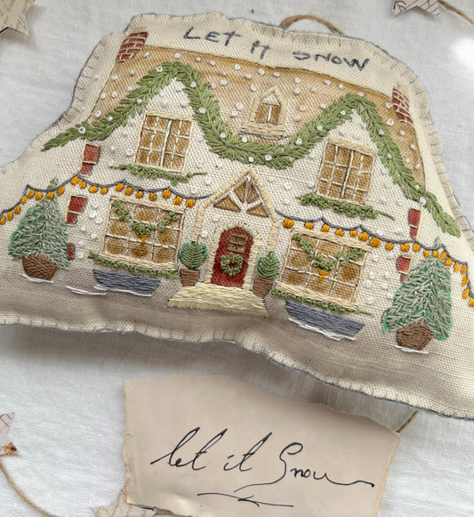 Snowberry Cottage Embroidery Kit