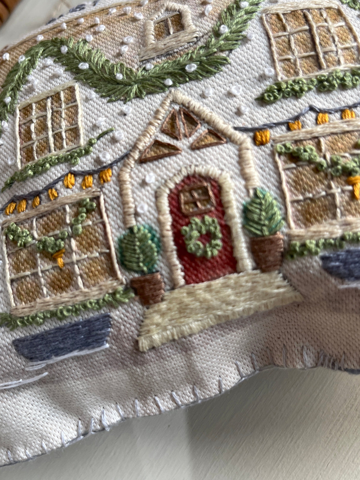 Snowberry Cottage Embroidery Kit
