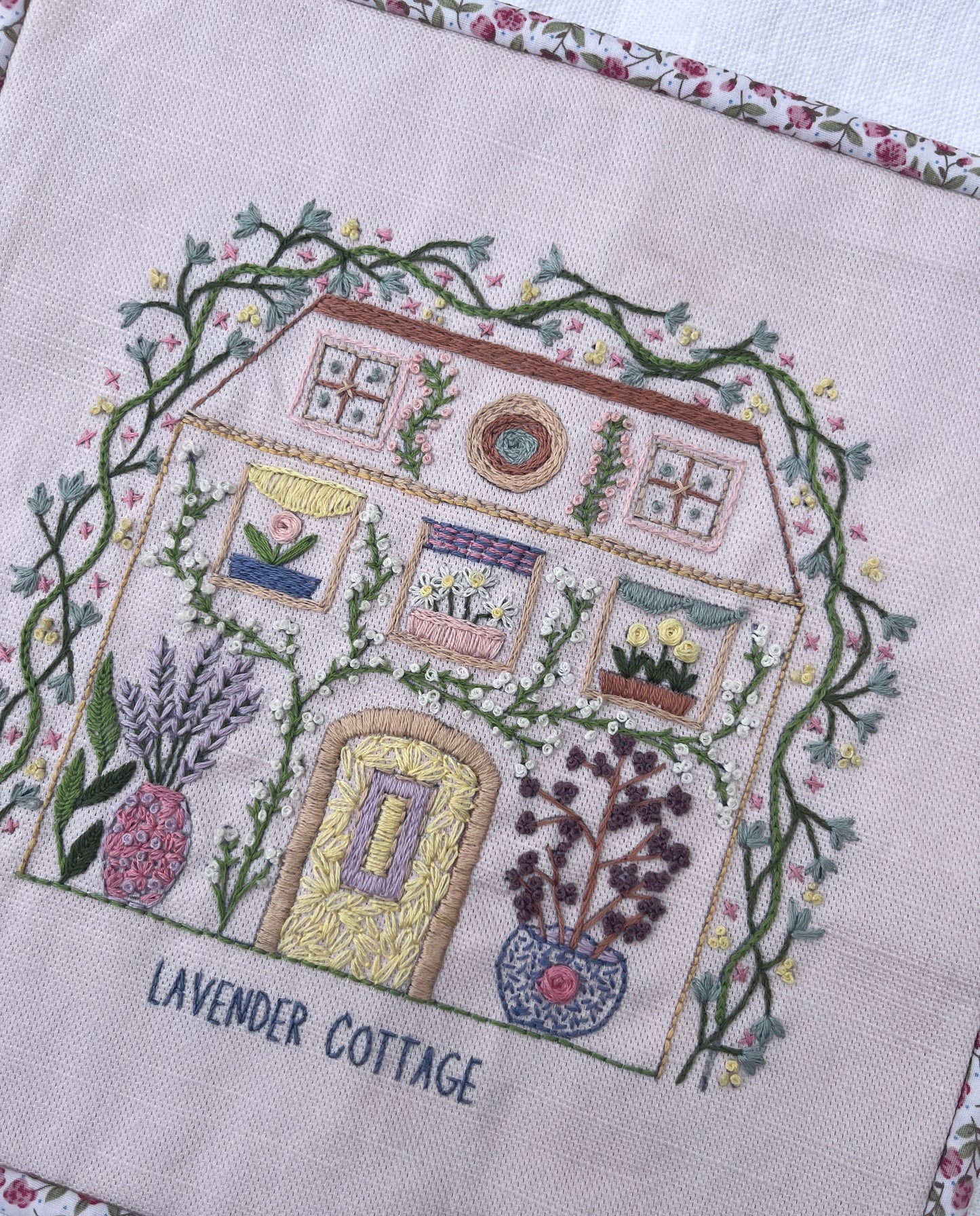 Lavender Cottage Floral Mini Sampler Quilt Kit