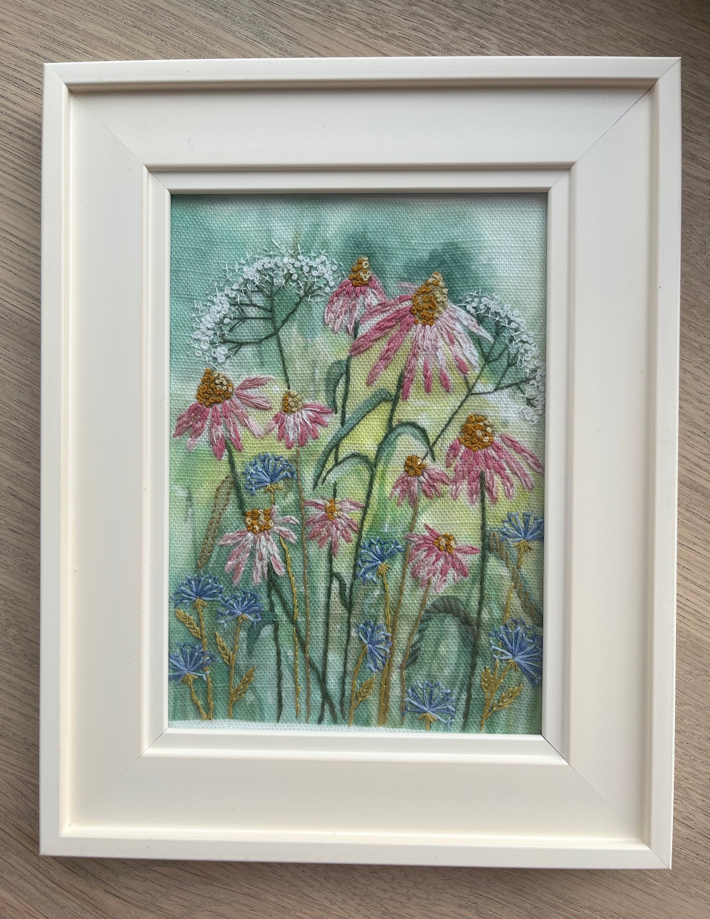 Summer Echinacea and Wild Flowers embroidery kit