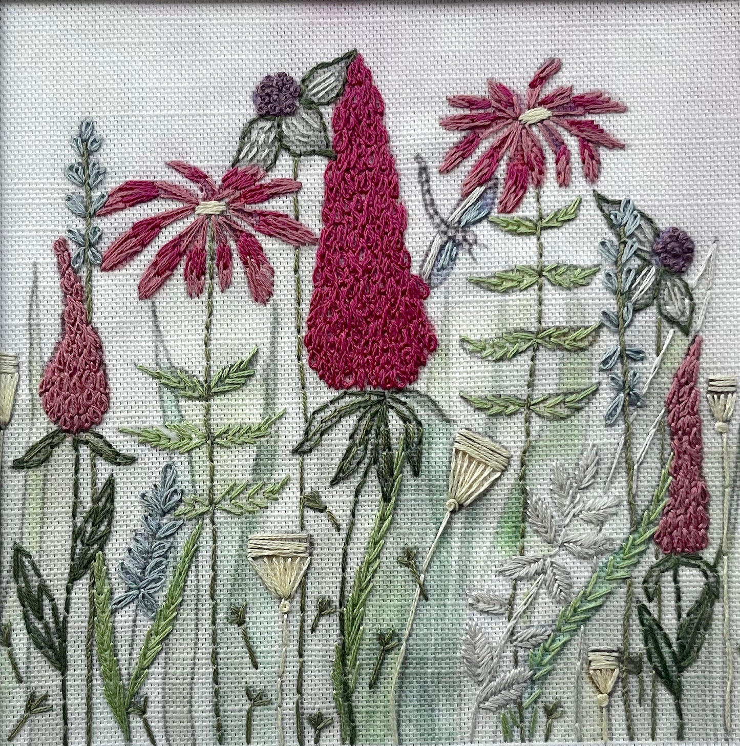 Lupins & Cow Parsley Linen Panel