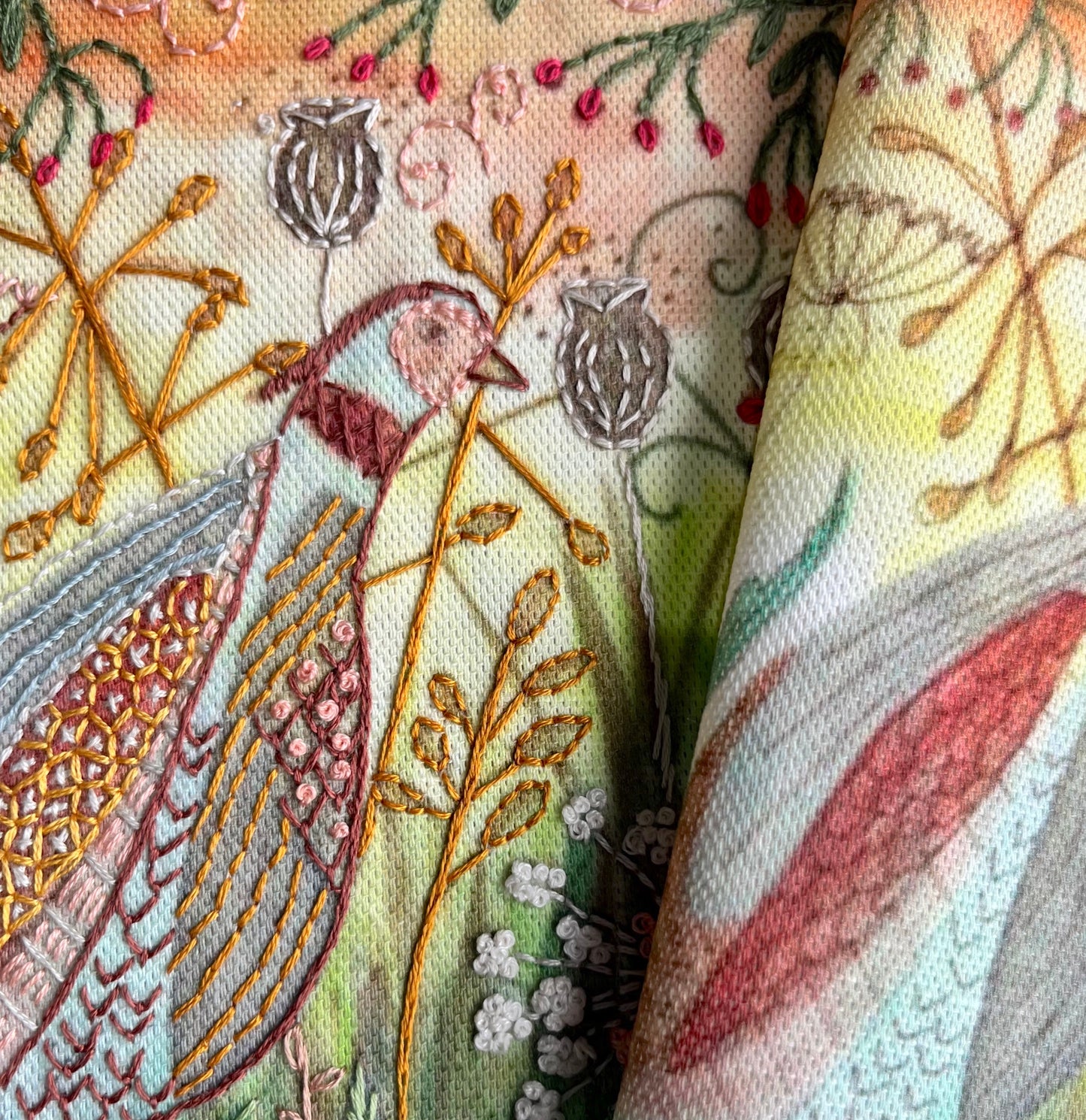 Autumn Pheasant & Flora Pre Printed Panel