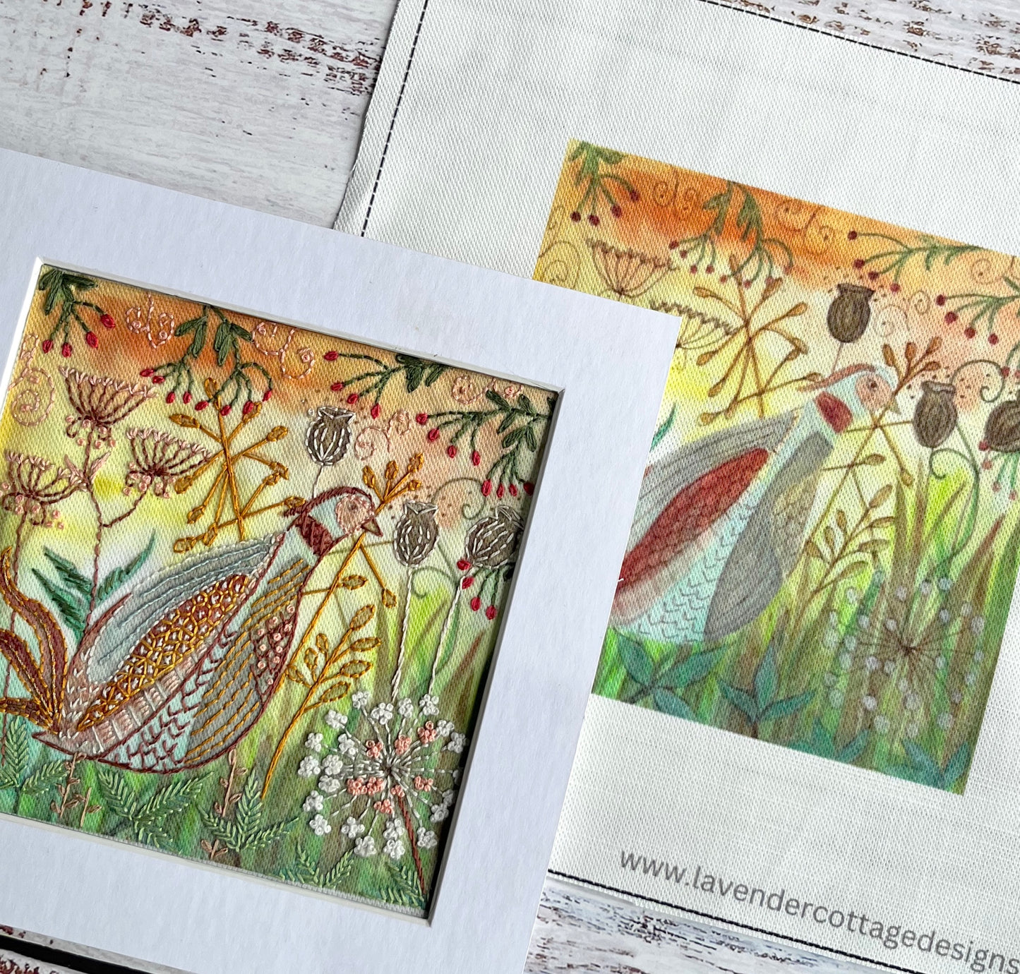 Autumn Pheasant & Flora Pre Printed Panel
