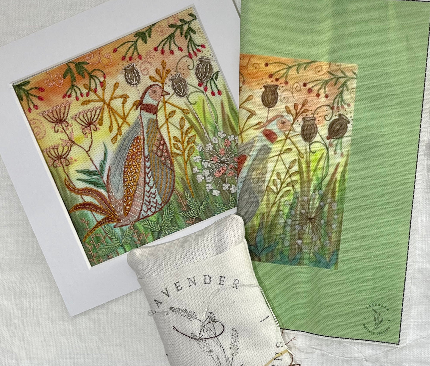 Autumn Pheasant & Flora Pre Printed Panel