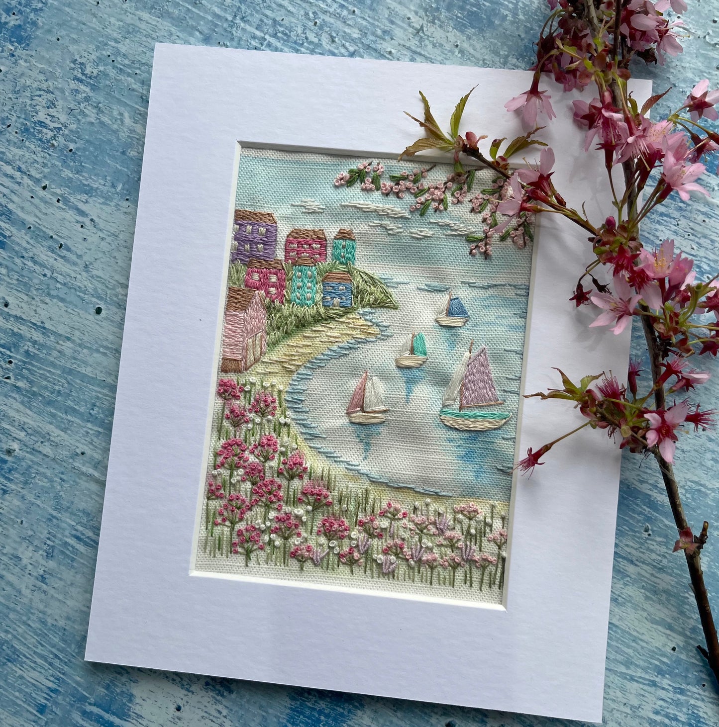 Spring Regatta Pre Printed Linen Panel