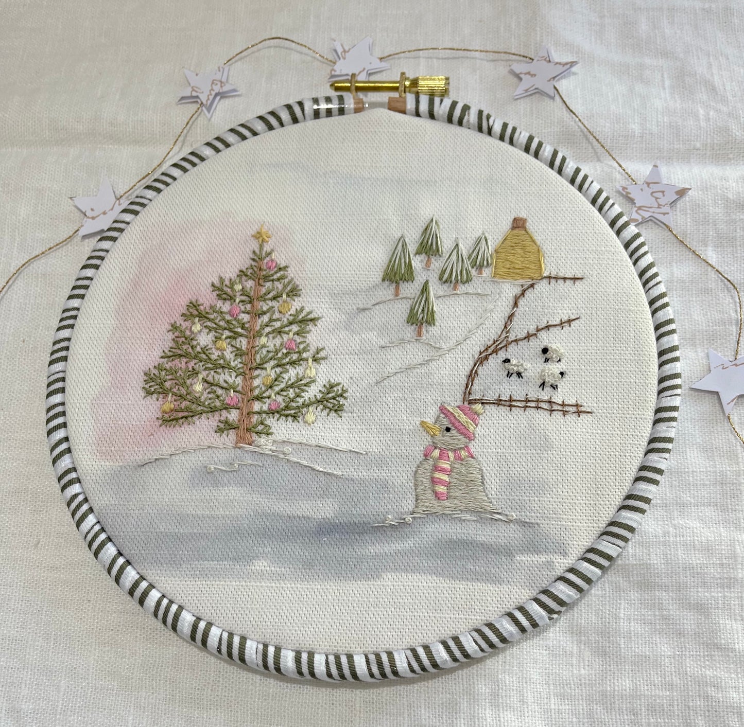 Snowman & The Tree Christmas Embroidery Kit