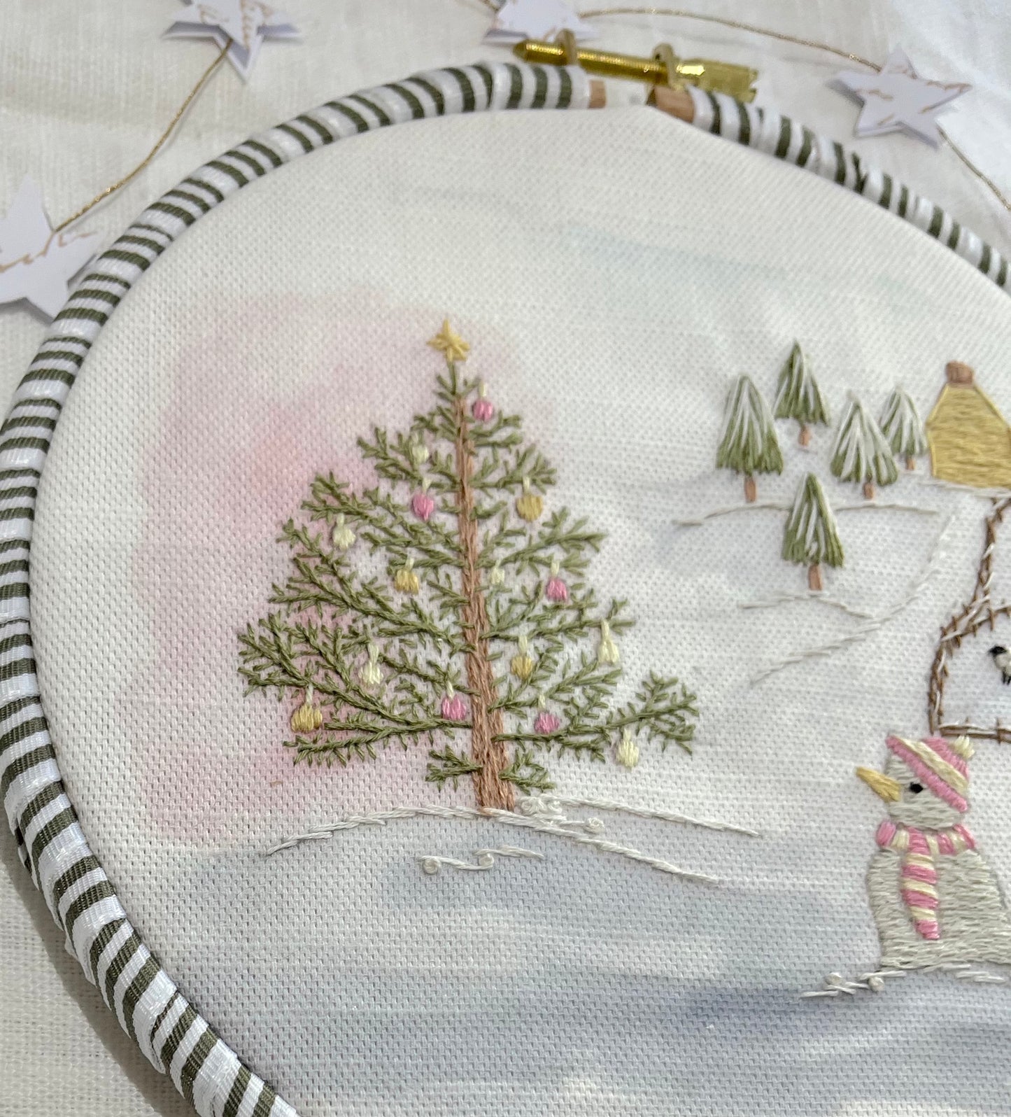 Snowman & The Tree Christmas Embroidery Kit