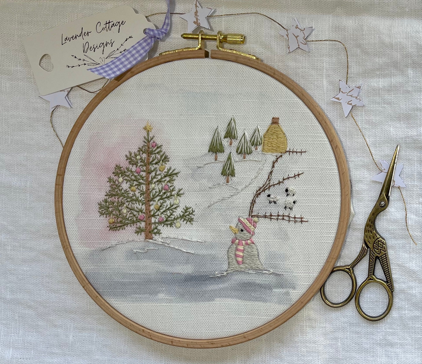 Snowman & The Tree Christmas Embroidery Kit