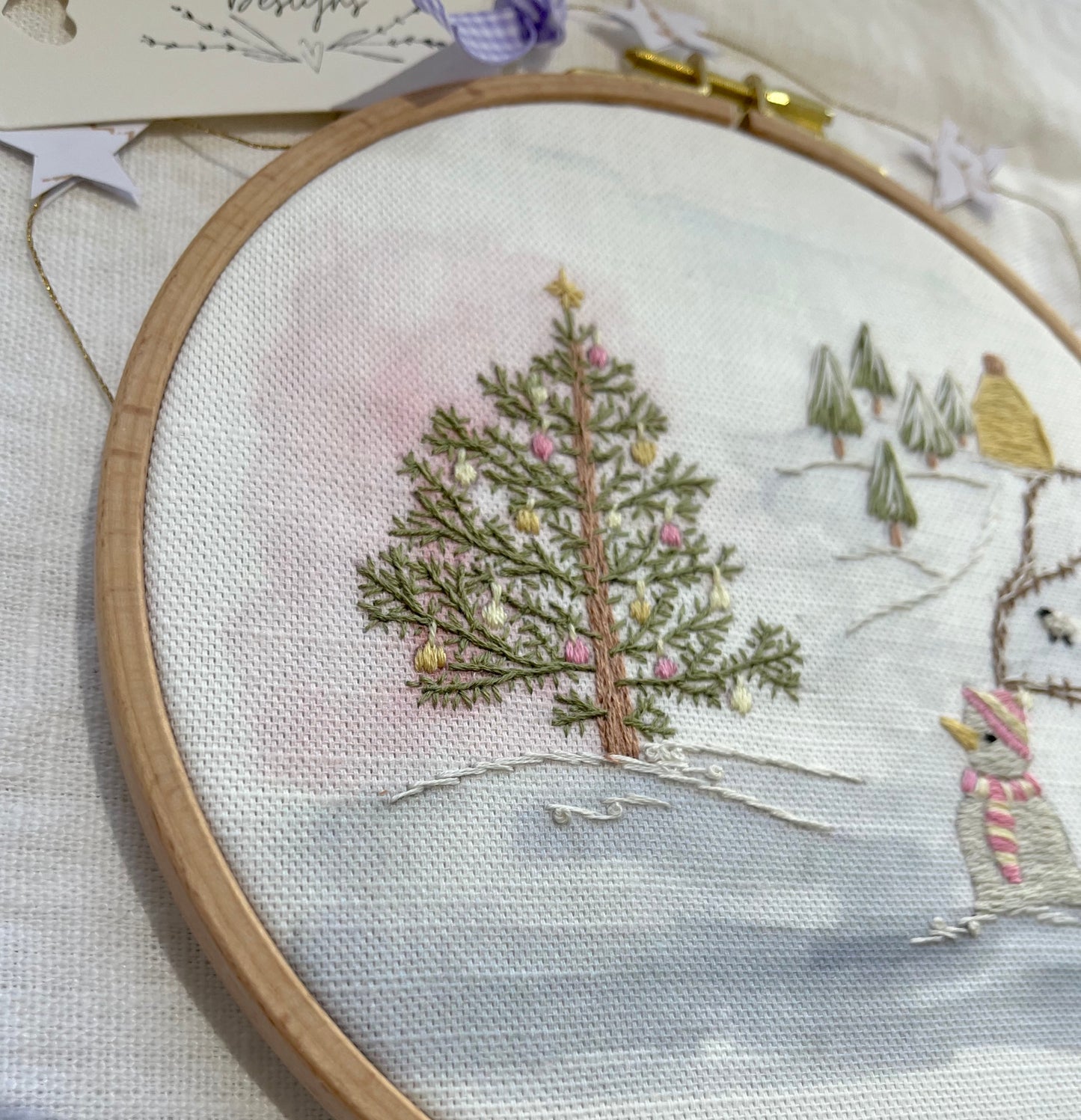 Snowman & The Tree Christmas Embroidery Kit