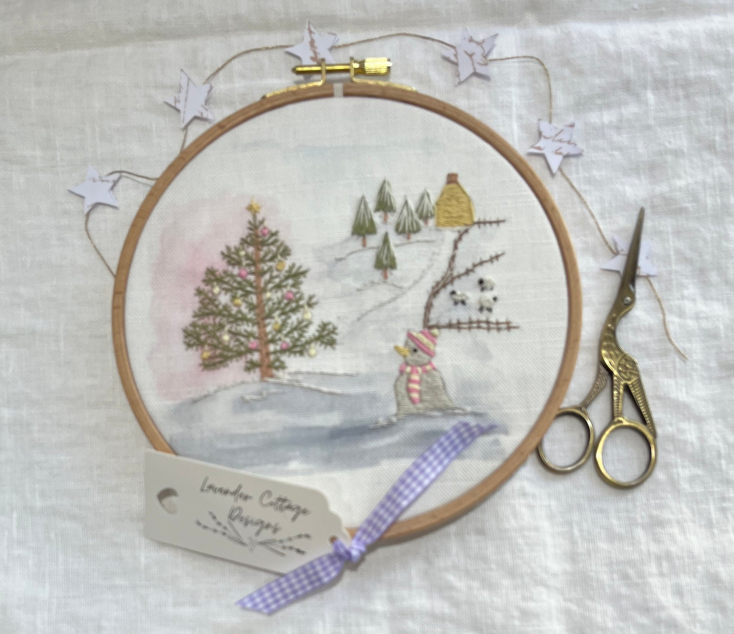 Snowman & The Tree Christmas Embroidery Kit