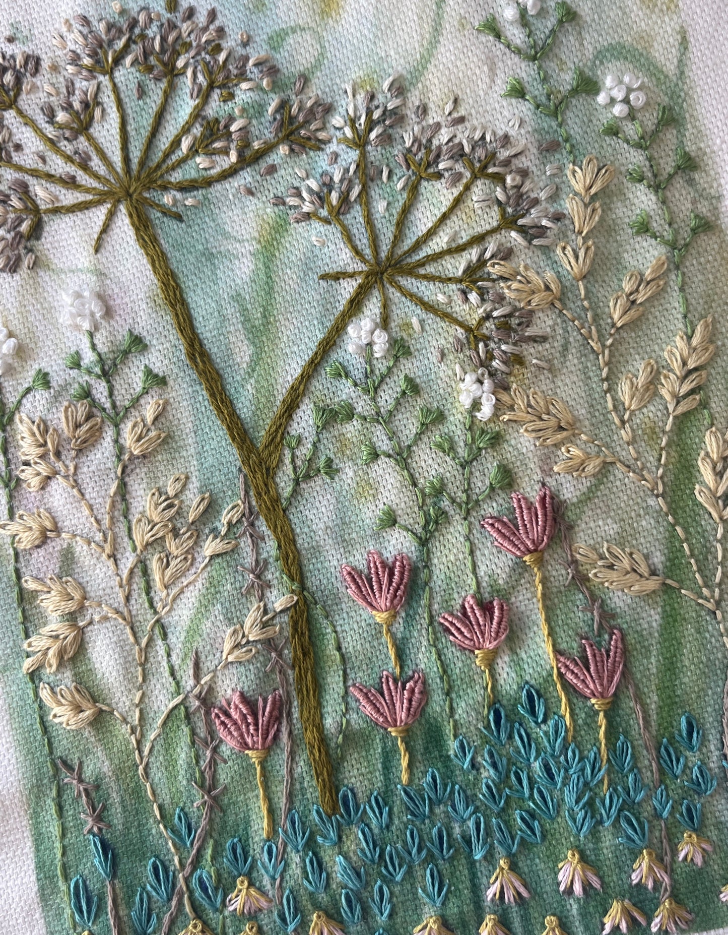 Spring Wild Flowers & Grasses embroidery kit