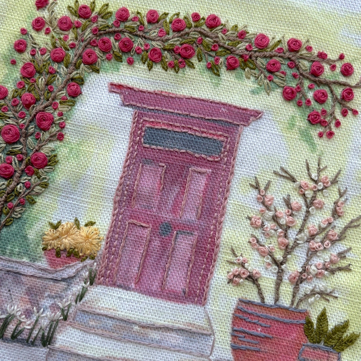 villa rosa embroidery kit