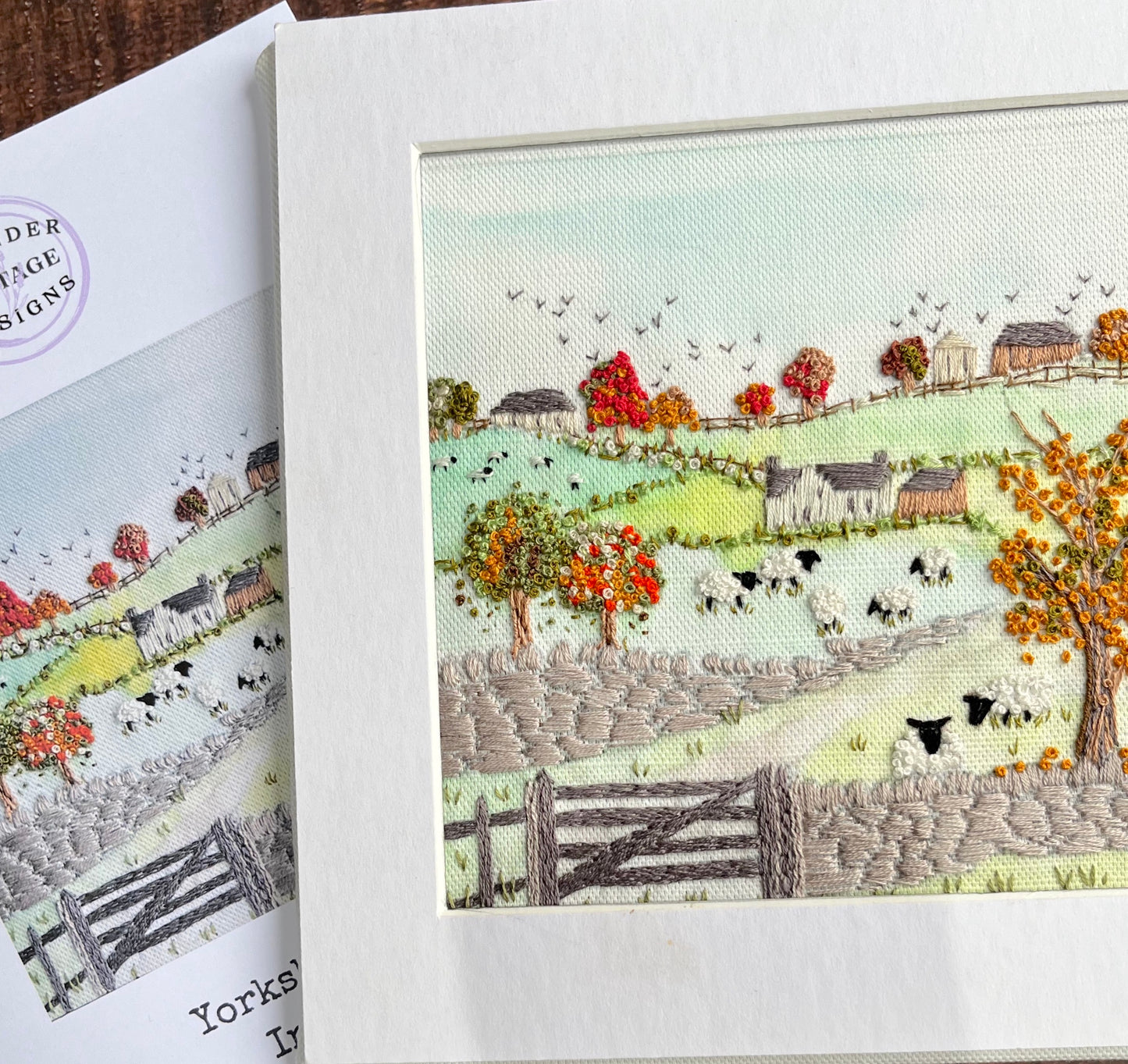 Yorkshire Dales in Autumn : Fabric Linen Panel